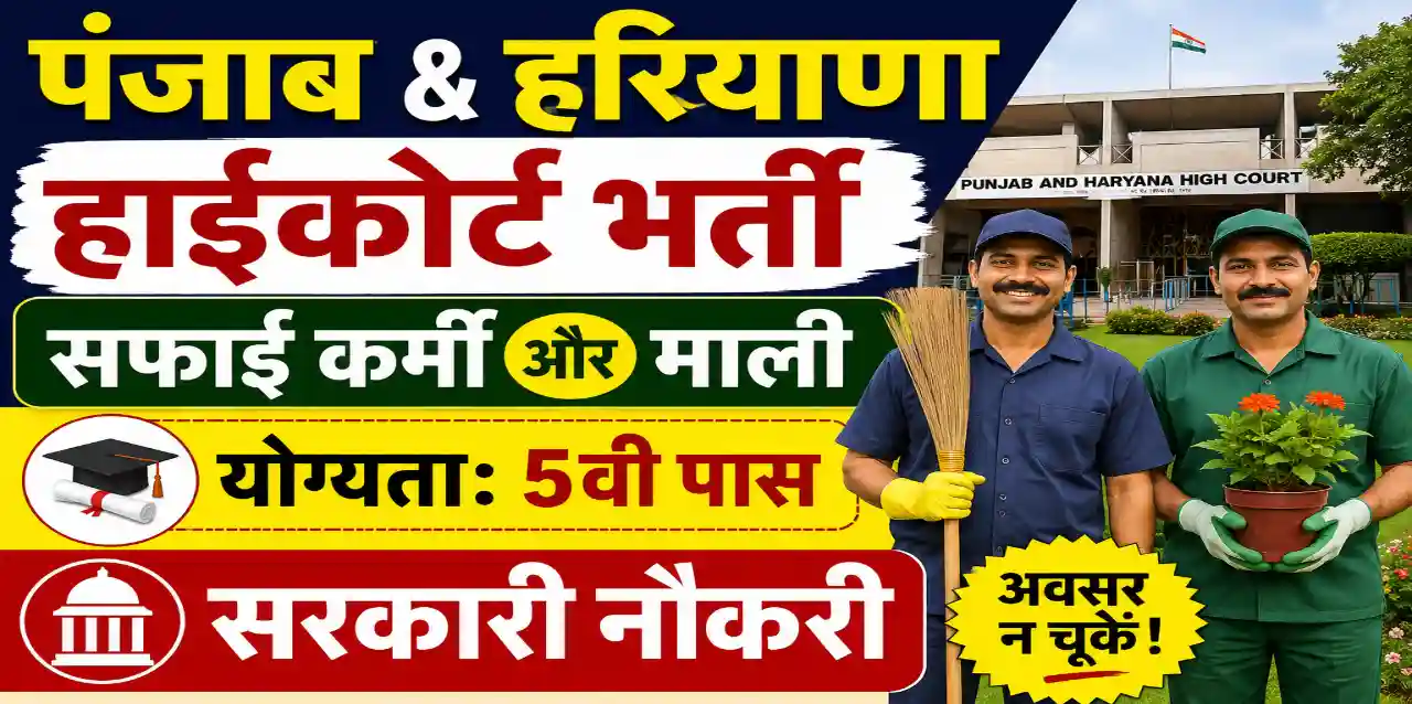 Punjab and Haryana High Court Safai Sewak Mali Vacancy 2026